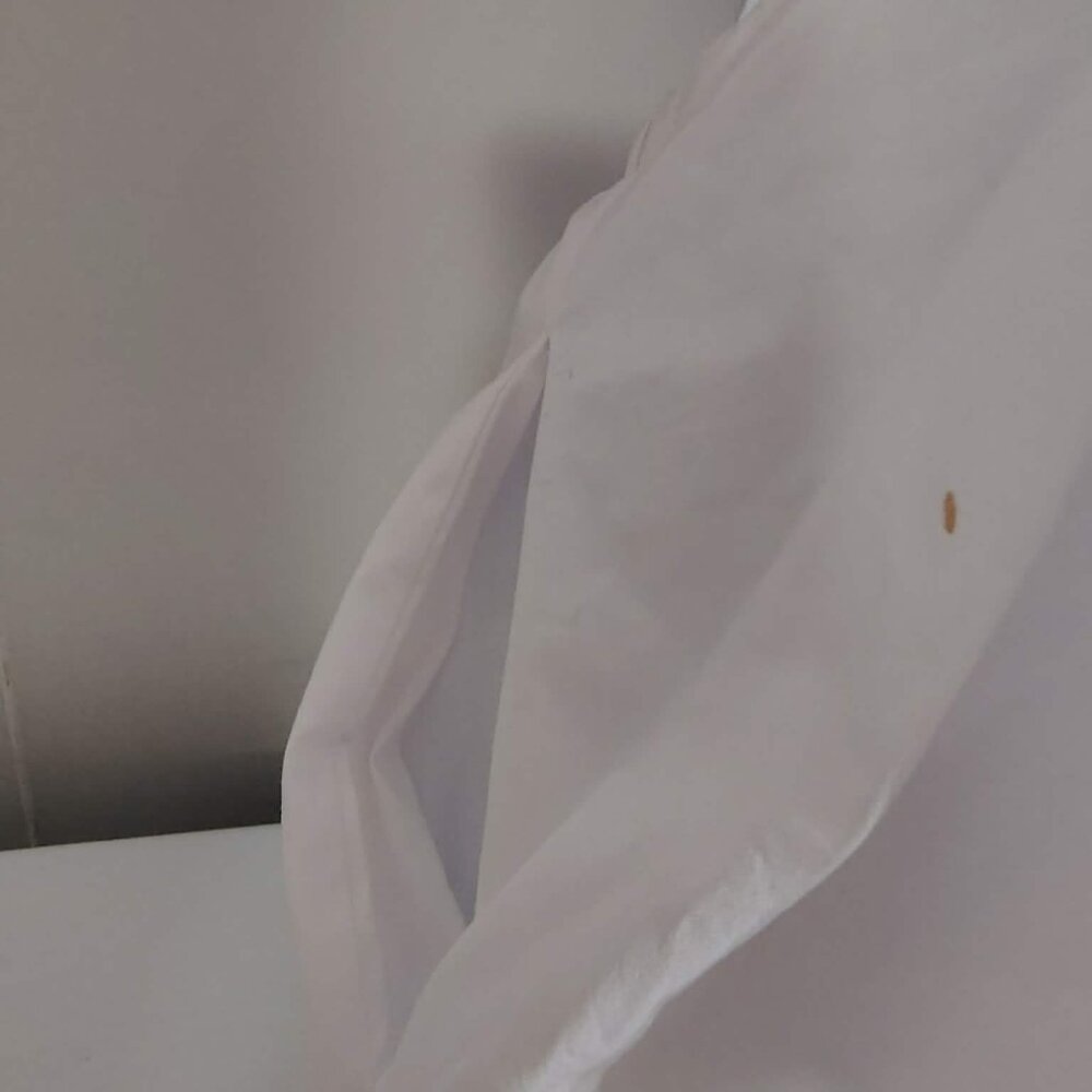 STAUD Carina Poplin Puff Sleeve Cutout Dress in White M - Picture 7 of 12